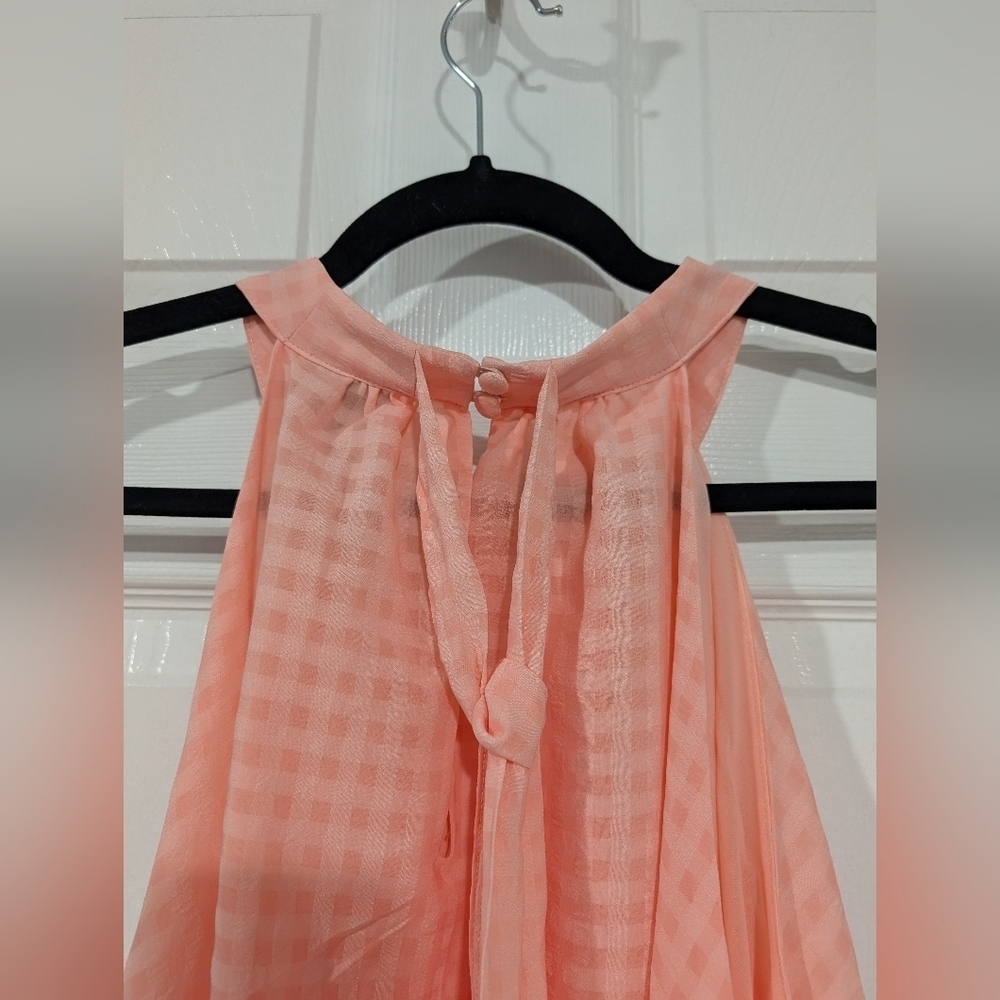 NWT Torrid Impatient Pink Clip Chiffon Mock Neck Halter in Size 3 / 22-24 - Picture 8 of 10